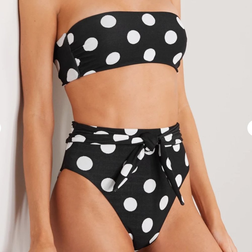 Mara Hoffman Polka Dot Bikini (Top M, Bottoms L)